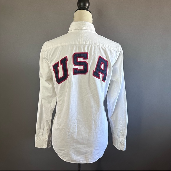 Polo Ralph Lauren 2016 US Olympic Team Large Pony Women's Button Up Size 6P - Picture 5 of 9